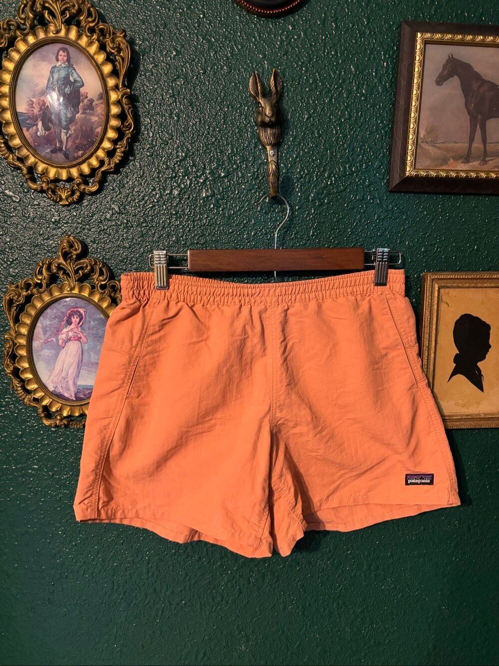 Patagonia Coral Orange Barely Baggies Shorts Size Small